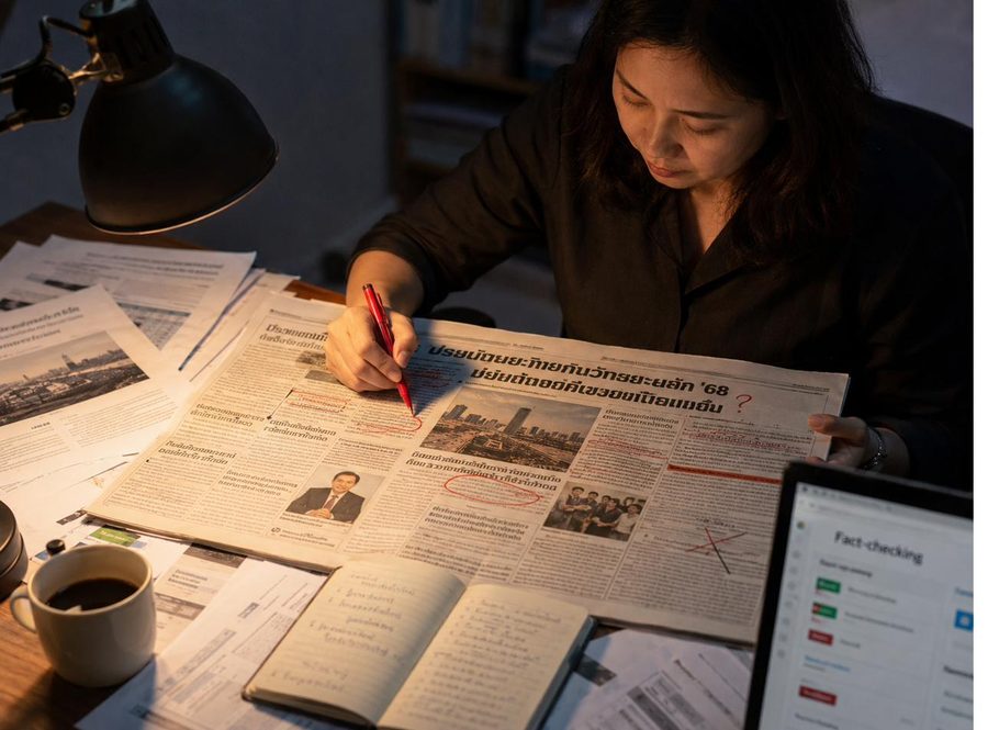 Civic fact-checking — annotating Thai newspaper